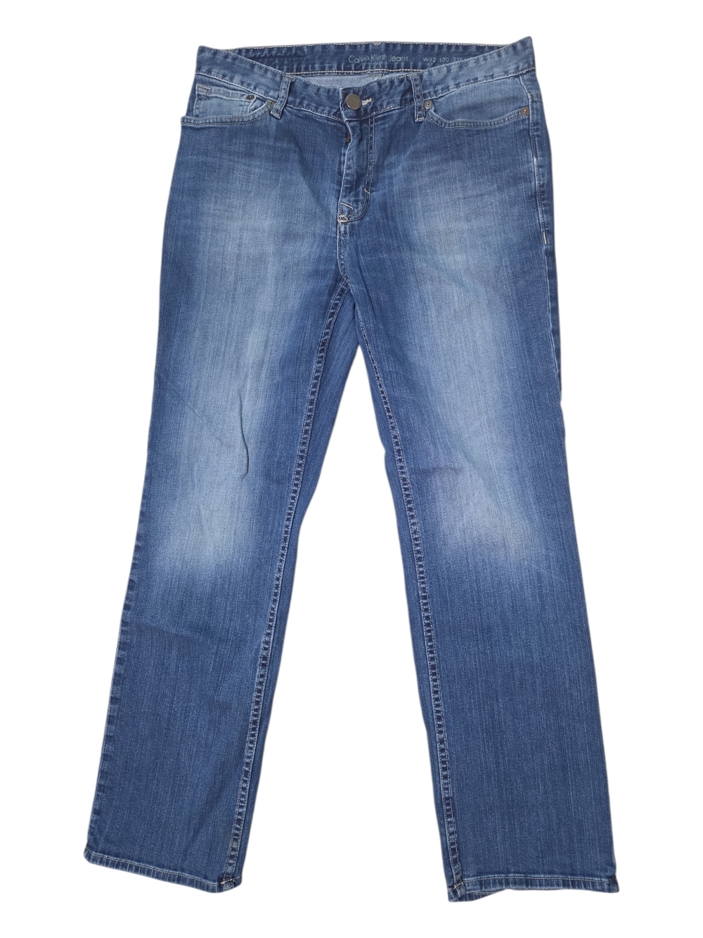 Calvin Klein Jeans Straight-Leg Denim in Medium Blue - Picture 13 of 14